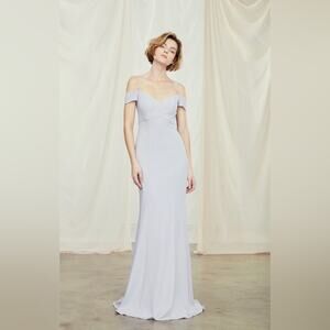 Amsale Bridesmaid Dress Sienna color platinum size 10